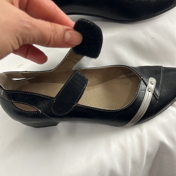 Fluchos Dorking Elegant Black & Gray Mary Janes Women's Heels Shoes Size 7 - Picture 4 of 9